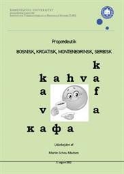 Bosnisk, kroatisk, montenegrinsk, serbisk - Propædeutik ES24