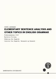 Elementary Sentence Analysis and Other Topics in English Grammar ES25